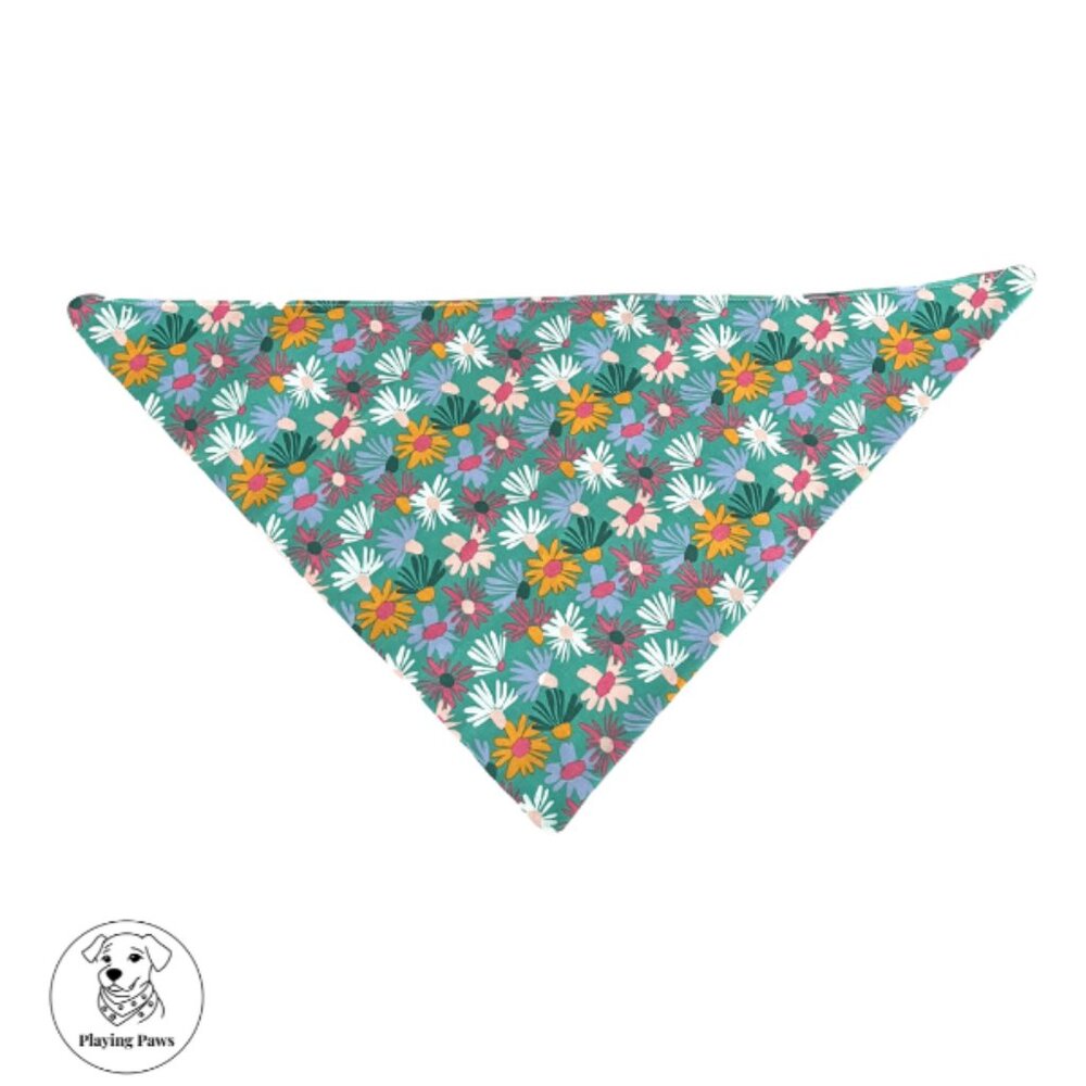 Handmade Double-Sided Dog Bandana (Medium)